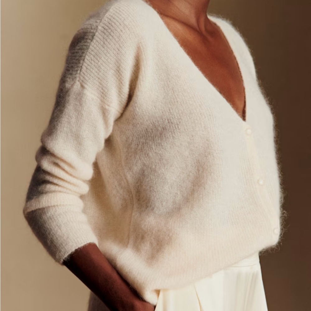 Sezane Barry Cardigan Ecru - Size XS
